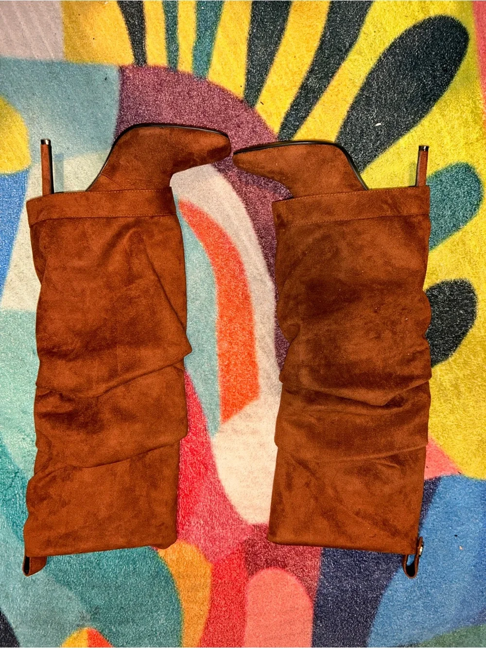 Women's Over-the-Knee Suede Boots in Rust Brown